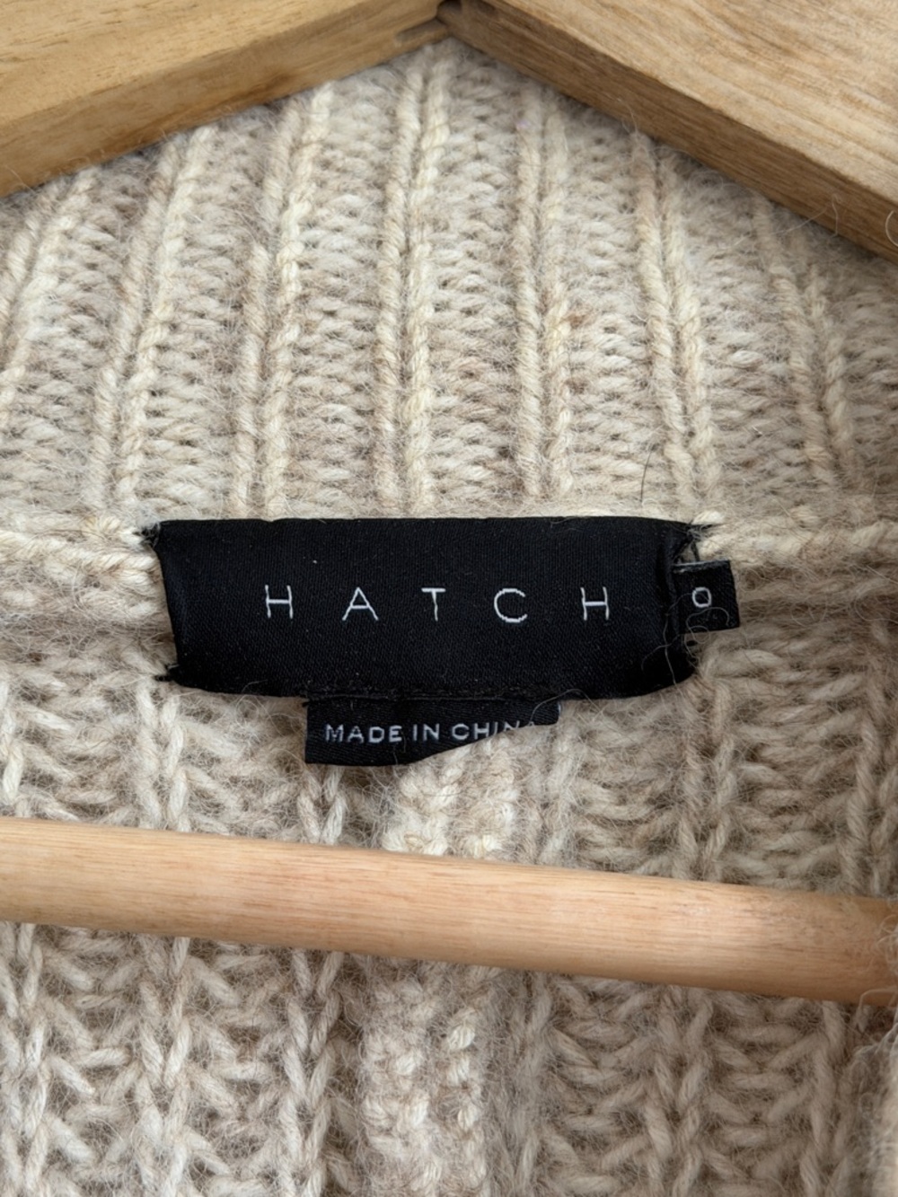 Hatch Maternity Jo Sweater Sz 0 Beige Cotton Alpaca - Picture 3 of 10